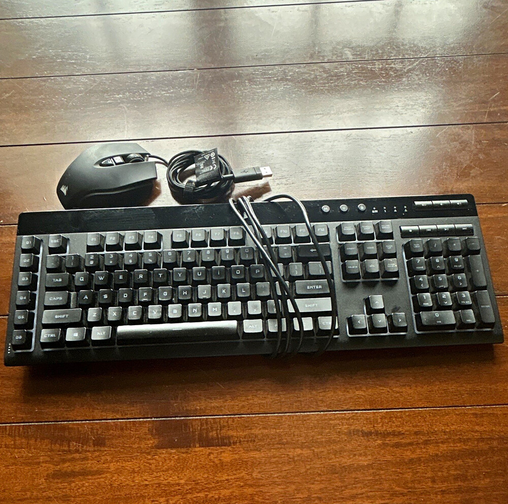 Corsair K55 RGB PRO Illuminated Wired USB Gaming Keyboard + Mouse Black